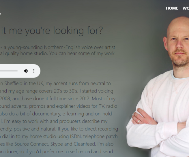 Tim Rumboll voiceover website image